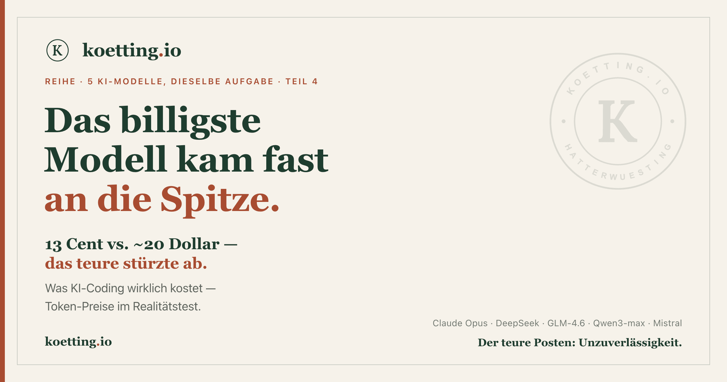 Das billigste Modell kam fast an die Spitze