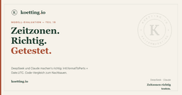 Zeitzonen-Code richtig testen
