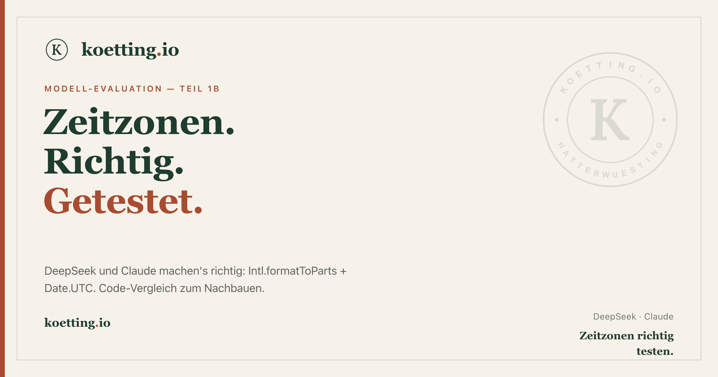 Zeitzonen-Code richtig testen